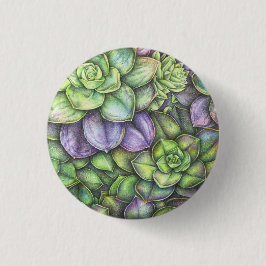 Botanische Kleurrijke Illustratie Knop Ronde Button 3,2 Cm