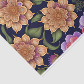 Botanische kleurrijke vloerpannen tissuepapier (Detail)