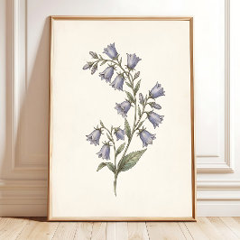 Botanische Klokjesbloem Cottage Muurkunst Poster
