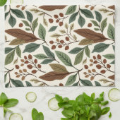 Botanische koffie Plant Theedoek (Gevouwen)