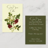 Botanische koffiebonen steel Visitekaartje (Voorkant / Achterkant)