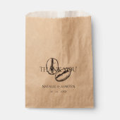 Botanische koffieboon Elegant Boheemse Party Gift Bedankzakje (Voorkant)