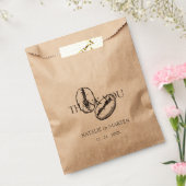 Botanische koffieboon Elegant Boheemse Party Gift Bedankzakje (Gezegeld)