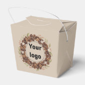 Botanische Koffieboon Krans Aangepast Logo Bedankdoosjes (Achterkant)