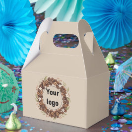 Botanische Koffieboon Krans Aangepast Logo Bedankdoosjes