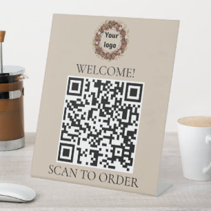 Botanische Koffieboon Krans Aangepast Logo Reclamebord Met Voetstuk