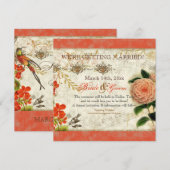 Botanische Kolibrie Camellia Bewaar de datum Kaart (Voorkant / Achterkant)