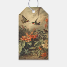  botanische kolibries aanpasbaar cadeaulabel