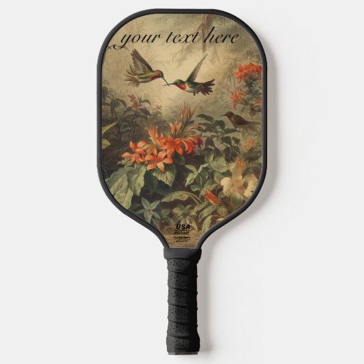  botanische kolibries aanpasbaar pickleball paddle (Voorkant)