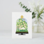 Botanische Konijn Cloche 2 Briefkaart (Staand voorkant)