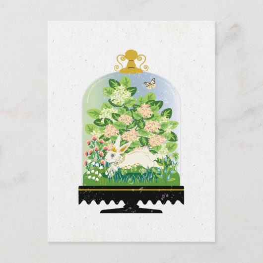 Botanische Konijn Cloche 2 Briefkaart (Voorkant)
