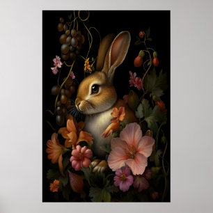 Botanische Konijn Donkere Gotische Cottagecore, Do Poster