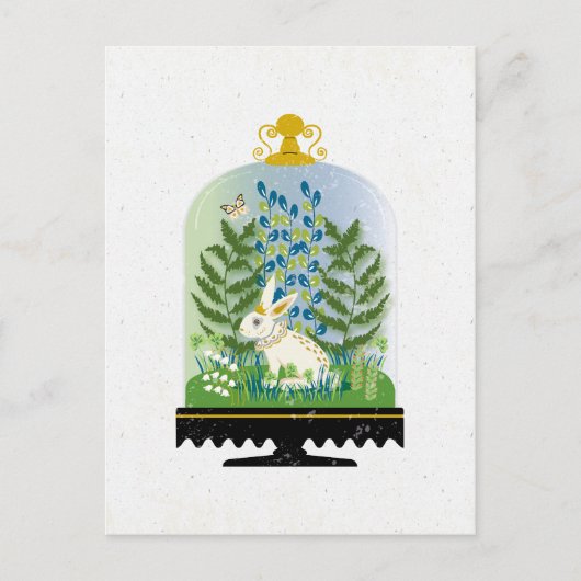 Botanische Konijn Kabouter Klok 3 Briefkaart (Voorkant)