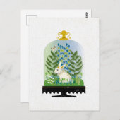 Botanische Konijnen Konijn Cloche 3 Briefkaart (Voorkant / Achterkant)