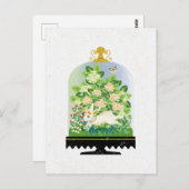 Botanische konijnenklok 2 briefkaart (Voorkant / Achterkant)