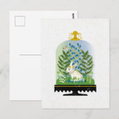 Botanische konijnenklok 3 briefkaart (Voorkant / Achterkant)
