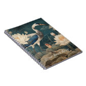  botanische kraan en lotus aanpasbaar notitieboek (Rechterzijde)