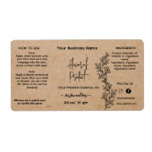 Botanische Kraft Essentiële Olie Fles Label (Voorkant)