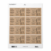 Botanische Kraft Essentiële Olie Fles Label (Full Sheet)