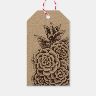 Botanische Kraft Gift Label Cadeaulabel