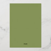 Botanische krans aardetone bruiloft folie uitnodiging (Achterkant)