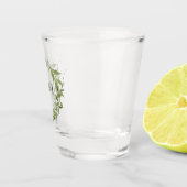 Botanische krans aardetonen bruiloft shot glas (Rechts)