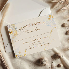 Botanische krans baby shower luierverloting notitiekaartje