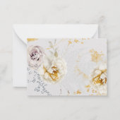 Botanische krans baby shower luierverloting notitiekaartje (Achterkant)