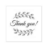 Botanische krans bovenkant dank u  zelfinktende stempel (Design)