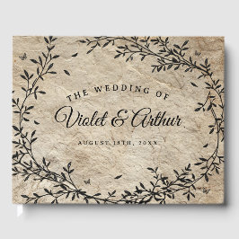  botanische krans bruiloft gastenboek