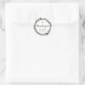 Botanische krans bruiloft gunst dank u ronde sticker (Tas)