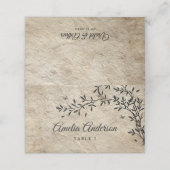  botanische krans bruiloft plaatskaartje (Buitenkant ongevouwen)