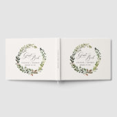 Botanische krans elegante moderne rustieke inricht gastenboek (Volledig)