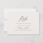 Botanische krans elegante trouwantwoord RSVP-kaart Notitiekaartje (Achterkant)