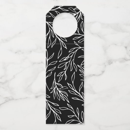 Botanische Krans Elegante Trouwtafel Nummer Flessenhanger (Achterkant)