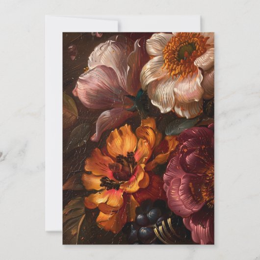 Botanische krans Fine Art Schilderij Olijf Bruilof Save The Date (Achterkant)