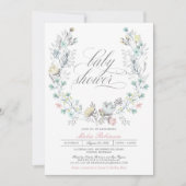 botanische krans | genderneutraal | Baby Shower Kaart (Voorkant)