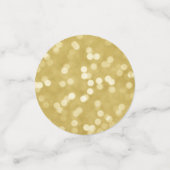 Botanische krans gepersonaliseerd gouden bruilofts confetti (Kleine voorkant)