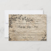 Botanische Krans Huwelijksuitnodiging RSVP Kaart (Voorkant)