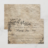  Botanische Krans Huwelijksuitnodiging RSVP Kaart (Voorkant / Achterkant)