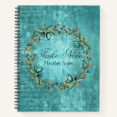 Botanische krans "Let op" Journal/ Notitieboek (Voorkant)