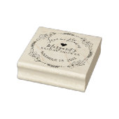 Botanische krans liefde in bloei Vrijgezellenfeest Rubberstempel (Stempel)