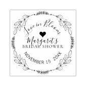 Botanische krans liefde in bloei Vrijgezellenfeest Rubberstempel (Afrduk)