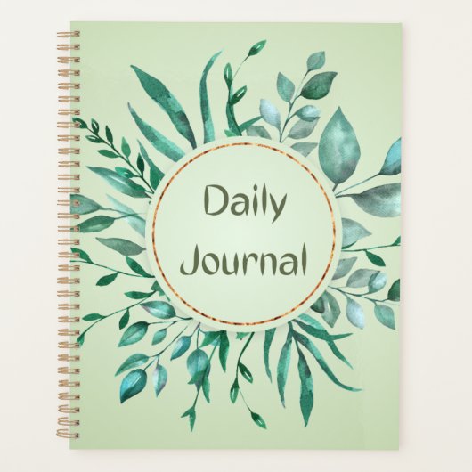Botanische Krans & Saliegroen Esthetiek Planner (Voorkant)