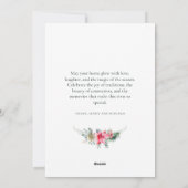 Botanische Krans Waterverf Sneeuwvlok Kerstmis Feestdagenkaart (Achterkant)