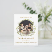 Botanische krans We hebben verplaatst nieuwe adres Briefkaart (Staand voorkant)