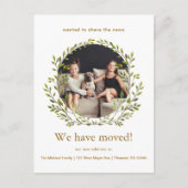 Botanische krans We hebben verplaatst nieuwe adres Briefkaart (Voorkant)