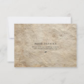 Botanische Krans Wedding Details Kaart (Achterkant)