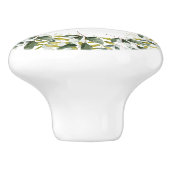 BOTANISCHE KRANS WIT GROEN 2 CUSTOM KERAMISCHE KNOP (Zijkant)