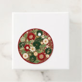 Botanische Krimson Wreath Bedankjes Labels (In situ)